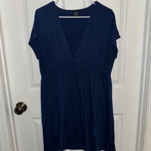 Old Navy Blue Cap Sleeve Wrap Swim Coverup